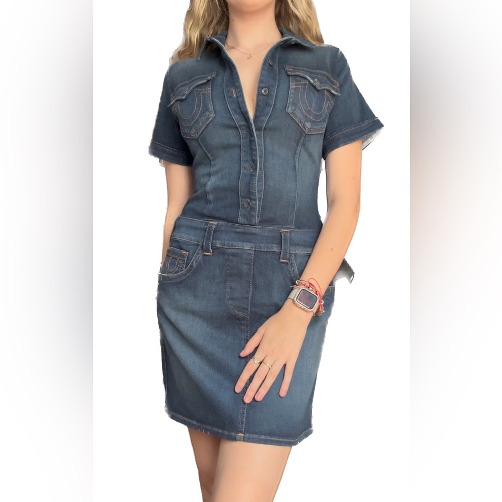True religion bodycon denim dress